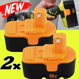 For Ryobi 2Pack For Ryobi 18V PLUS 18 Volt Ni-Mh Battery P100 13022 ABP1801 P101 ABP1803