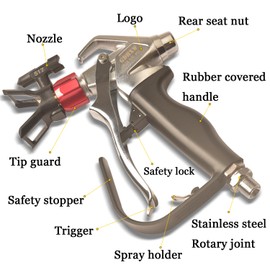 GDHXW G12-PRO Airless Paint Sprayer Gun Kit with 25FT High Pressure Hose for Most Airless Paint Sprayers