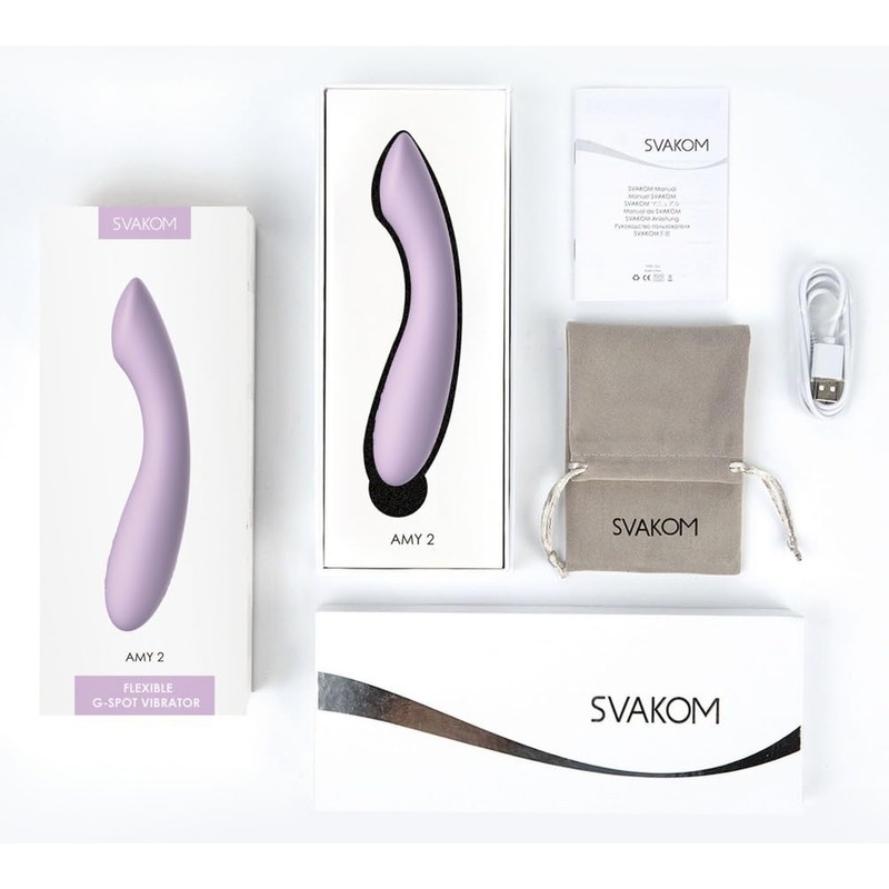 Svakom Amy 2 Vibrators Purple 17.4 cm x 4 cm