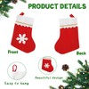 Niurewan 30 Pack 8" Mini Christmas Stocking,Snowflake Tableware Holders,Candy Pouch