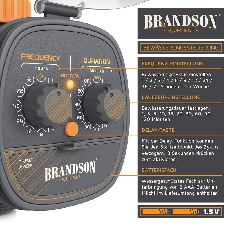 Brandson - Watering Timer - Water Timer - Irrigation Control
