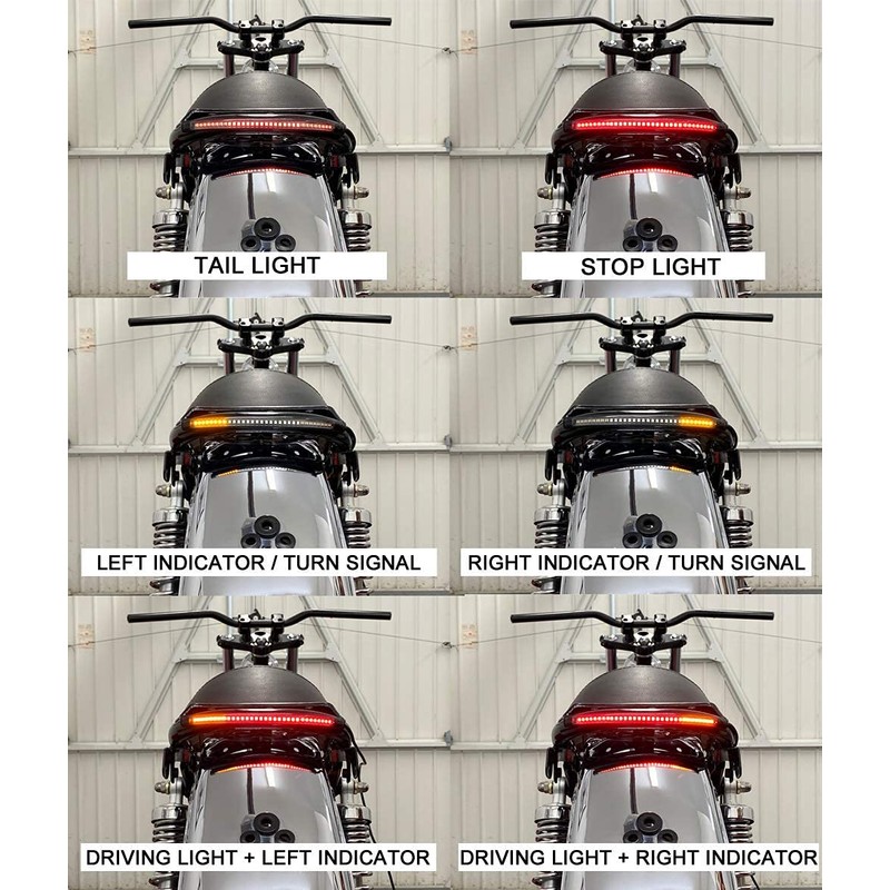 Alchemy Parts Universal LED Strip Rear Light with Integrated Indicators