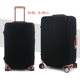 YKKJ Suitcase dust cover, luggage cover, fits 18-20 inches (black S)
