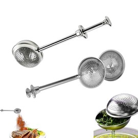 Changyeah Tea Strainer Tea Tongs, Tea Infuser in Ball Shape, Tea Tongs Made of Stainless Steel, Easy to Clean Strainer Tongs for Loose Tea, Stainless Steel Flour Sieve Duster, Sugar, Flour, Spices