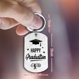 Yobent Graduation Gifts Class of 2024 Graduate Keyring - High School College Middle Graduation Gift for Women Men Him Her Girl Boy, Happy Graduation Stuff for The Graduate Student Keepsake decoration