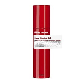 RECIPE FOR MEN Clear Shaving Gel: Soothing Allantoin, Hyaluronic Acid & Menthol, Minimizes Razor Burn and Redness, 100% Vegan, Made in Sweden 100ml