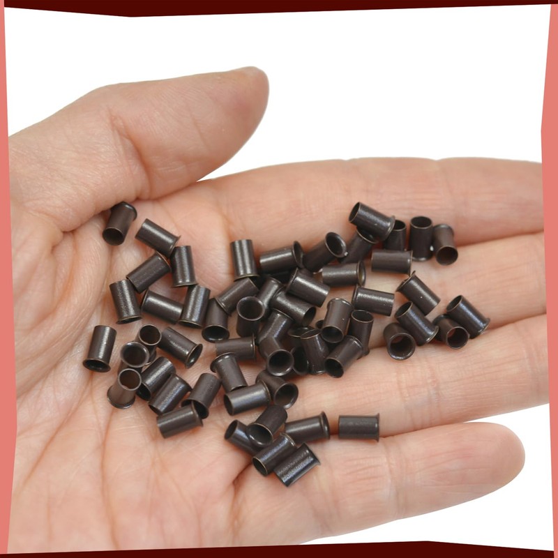 200 Pcs 3.4 mm Micro Links Beads Copper Tubes Hair