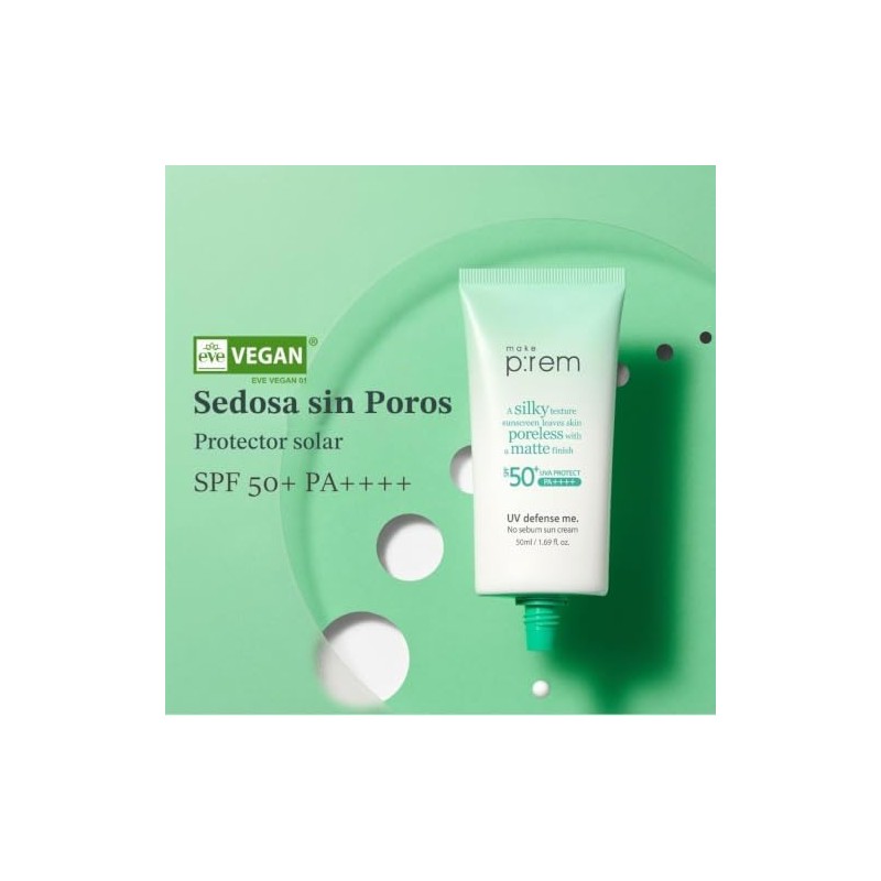 Make prem UV Defence me. Protector solar sin sebo, FPS