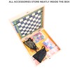 SAIHE 5-in-1 Magnetic Wooden Board Game Set, Premium Beech Wood