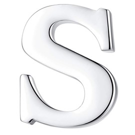 HONEY BEAR 1pc Alphabet Letters A to Z Collar Brooch Label Pins Badge for Mens' Suit/Women's Shirt for Business Gift,Silver S 0.94in