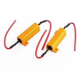 sourcing map 2PCS 50W 8 Ohm Load Resistor Fix Hyper Flash Light