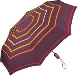 Esprit Easymatic Light Flower Rain Pocket Umbrella, bordeaux