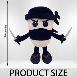 CWENDANER Tralalero Tralala Plush (35 cm) Italian Brain Red Cuddly Toy, Soft Plush Toy for Children, Birthday Gift and Collectible Figure (Double Swords)