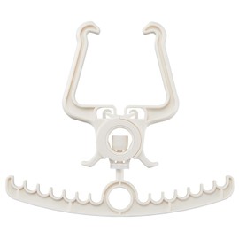 Like-it Laundry Room Drying, Scissors Hanger, Approx. Width 9.6 x Depth 0.8 x Height 8.3 inches (24.5 x 2.1 x 21 cm), White, Made in Japan, Laundry Pollen Prevention