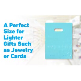 Unbranded/Generic Plastic Bags 1000 Blue Shopping Merchandise Die Cut Handles 9 x 12" Diecut