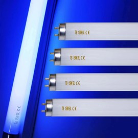 amgolibi 18 Inch 15 Watt U V/A Black Light Bulb F15T8/BL Replacement T8 BL Fluorescent Lamps for 30W Machine 350BL 365-nm Blue Light 4 Count