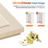 JOYDECOR 60 Pack 30 Pairs 3/8 Inch Overlay Gold Cabinet