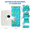 Toddler Nap Mat with Removable Pillow and Blanket, Sleeping Bag