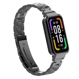 T-BLUER Compatible for Xiaomi Redmi Smart Band Pro Strap,Redmi Smart Band Pro Stainless Steel Metal Replacement Bands Straps Watchband Accessories for Xiaomi Redmi Smart Band Pro Bracelet