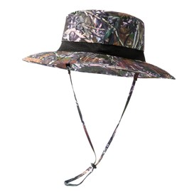 Mens Camo Wide Brim Mesh Sun Hat XL XXL SPF UV Boonie Bucket Summer Golf Hiking Safari Fishing Extra Large Size 8 24"