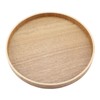 Round Wood Tray Wooden Serving Tray Plate for Tea Fruits
