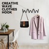Bumtosc Coat Rack Wall Mount, Creative Wave Wall Hooks 20KG