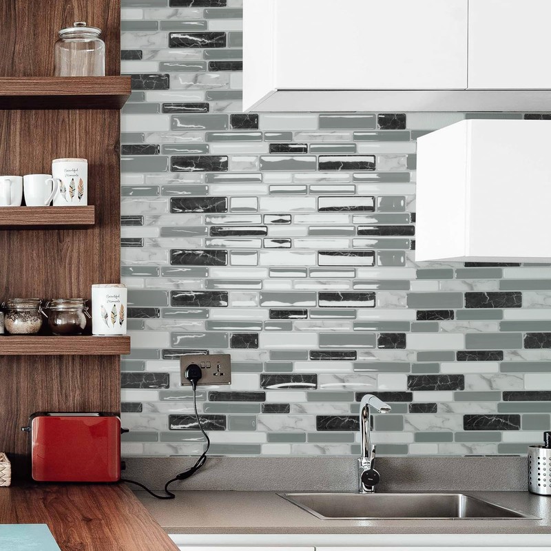Art3d 20-Sheet Peel and Stick Kitchen Backsplash Tiles, Self-Adhesive Wall