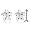 AeraVida Petite Hawaiian Plumeria Flower Sterling Silver Post Earrings |