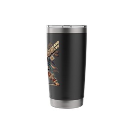 Penachos Aztecas Mexico Aztec Warrior Costume Men Skeleton Stainless Steel Insulated Tumbler