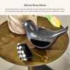 MACKENZIE-CHILDS Birdy Hide-a-Key, Decorative Outside Key Hider, Black-and-White Courtly Check