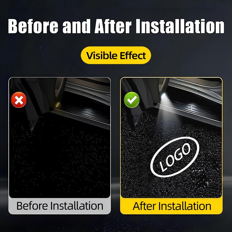 4Pcs Car Door Lights Logo Projector Compatible with LS/ES/is/LX/RX/GS/GX/RC/UX Car
