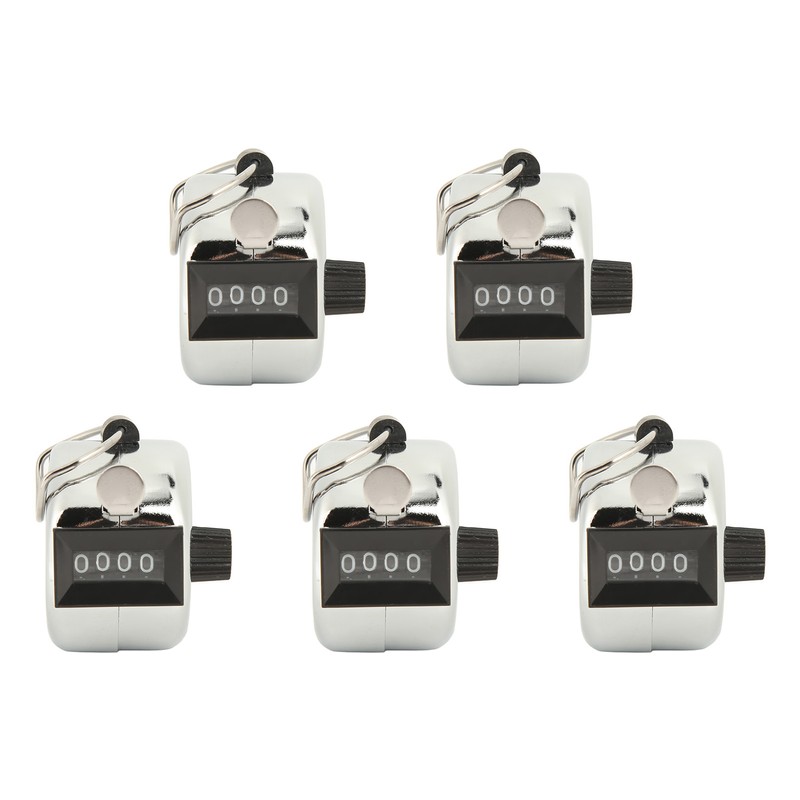 5 Pcs Clicker Counter 4 Digit Metal Case Accurate Hand