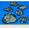 LITKO Space Fighter, Asteroid Template Set, Translucent Grey (6)