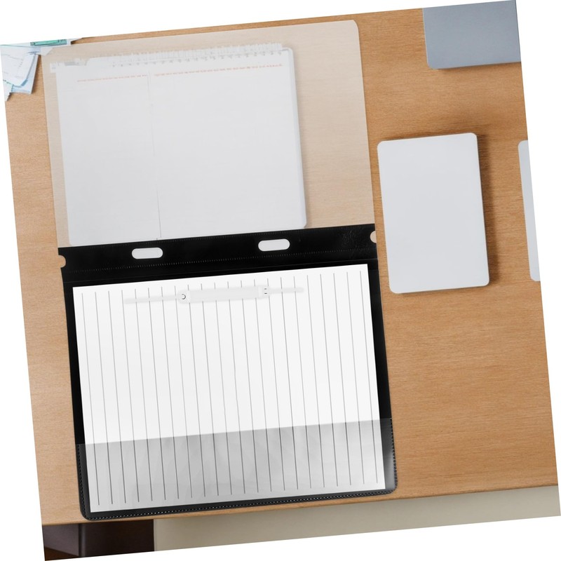 Operitacx 12pcs A4 Transparent 2 Hole Plastic File Folders Reusable