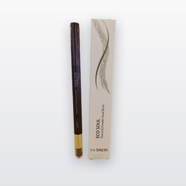 The Saem Eco Soul Pencil and Powder Dual Brow 0.3g+ 0.5g 726381 Dark Brown / 더샘 에코 소울 펜슬 앤 파우더 듀얼 브로우 0.3g+ 0.5g 726381 진갈색