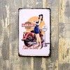Akizuki Boeki Z235 GARAGE GIRL S Antique Metal Plate