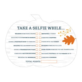 Big Dot of Happiness Happy Thanksgiving – Selfie Scavenger Hunt – Juego de fiesta de cosecha de otoño – Juego de 12