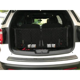 EACCESSORIES EA Rear Trunk Organizer Cargo Net for Ford Explorer 2011-2019 – Envelope Style Cargo Net for SUV - Premium Mesh Car Trunk Organizer Vehicle Carrier Storage - Compatible with Explorer