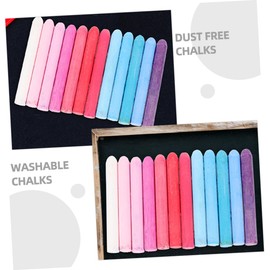 Gatuida 48Pcs Water Soluble Dust Colored Chalk Set for Blackboards Sidewalks and for Teachers Preschoolers and Artists