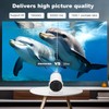 Mini Projector,Support 4K 1080P Portable Projector with Dual Band WIFI6
