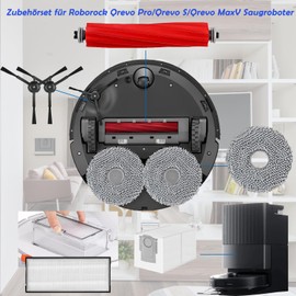 Asdazrxy 20Pcs Accessories Replacement Parts for Q Revo S, Qevo Pro, Qrevo MaxV [Not for Q Revo] Robot Vacuum, 2 Main Brush, 4 Mop Pads, 6 Dust Bag, 2 HEPA Filter, 4 Side Brushes, 1 Cleaning Tool