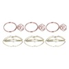 100pcs Metallic Paper Clips Lips Diamond Rings Shape Nonslip Portable