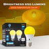 2-Pack BlueX A19 Amber Yellow LED Bug Light Bulb No