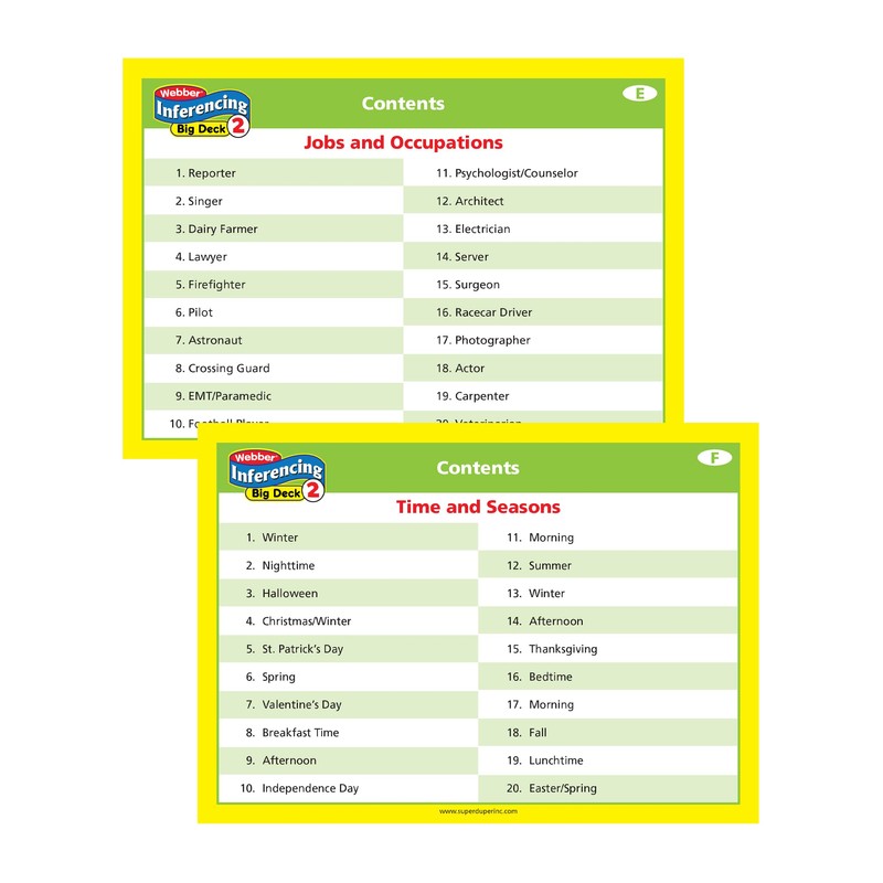Super Duper Publications | Inferencing Big Photo Set 2 Flash