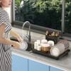Buruis Dish Drying Rack for Kitchen Countertop, Large Capacity Gold
