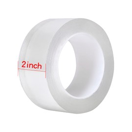 HSTECH Transparent Window Weather Sealing Tape, 2IN x 66FT, Clear Window Draft Isolation Sealing Film Tape for Door Draft Stopper Adhesive Tape, Doors Windows and Shower Glass Gaps