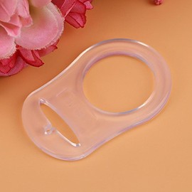 Pomya Adaptador de Clips de Chupete, 10 Piezas Multi Silicona Transparente Baby Dummy Buttons Style Adaptador de Clip de Soporte de Chupete no tóxico para Anillos(lucidez)