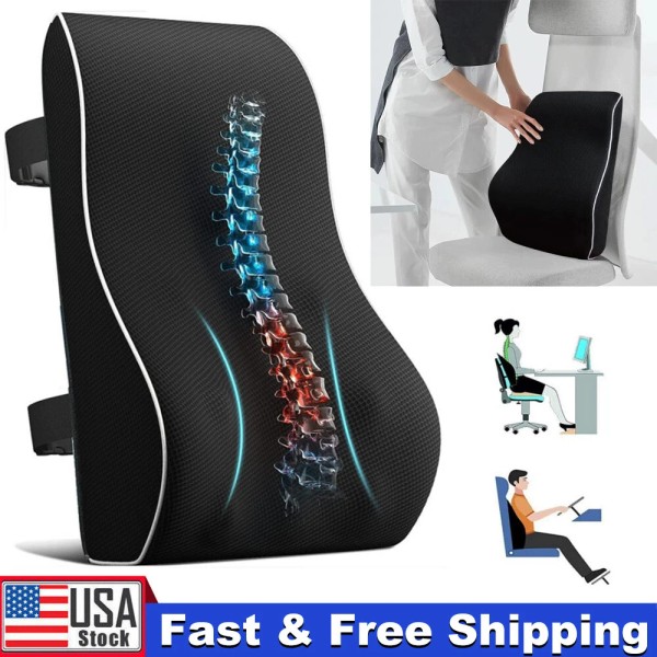 Memory Foam Lumbar Support Cushion for Home Office Car Seat