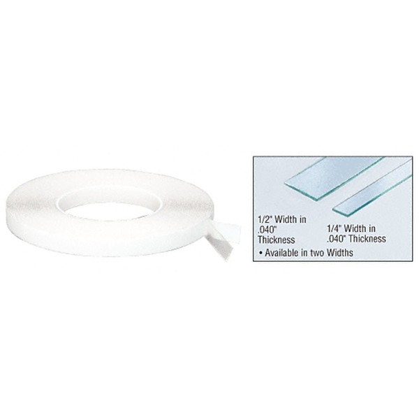 CR Laurence Acrylic Very Hi-Bond Transparent Adhesive Tape, 36' Length x 1/2" Width, 0.040" Thick, Clear