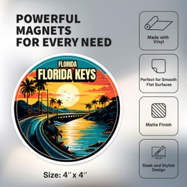 Florida Keys Florida Magnet 4 inch 2 Pack Vinyl for Souvenir Gift Refrigerator Fridge Dishwasher ID 44999